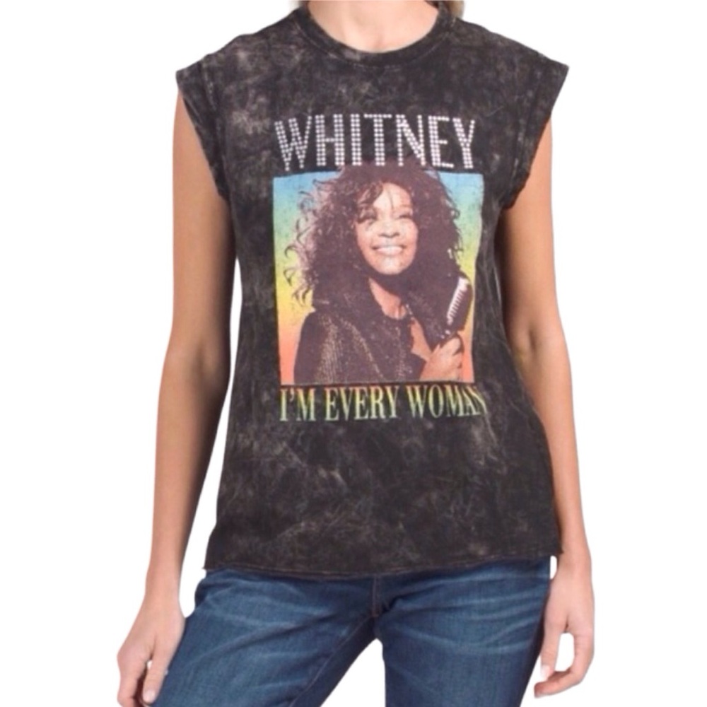 Whitney Houston “I’m Every Woman” Graphic Tie Dye Tee (NWT) (Size: Large)